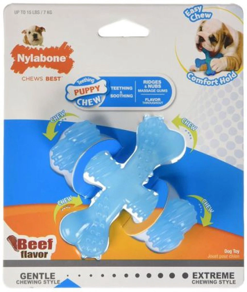 Nylabone Flexi Voor Honden Puppy Teething X Bone Beef Tot 11 Kg 11 Nylabone Flexi Voor Honden Puppy Teething X Bone Beef Tot 11 Kg - Afbeelding 9