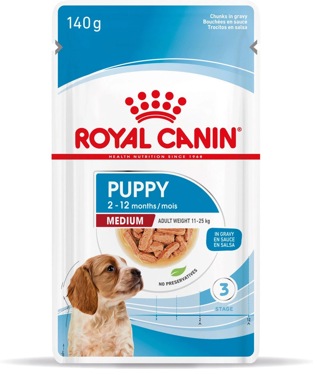 Royal Canin Shn Medium Puppy Pouch - Hondenvoer - 10 X 140 G 17 Royal Canin Shn Medium Puppy Pouch - Hondenvoer - 10 X 140 G - Afbeelding 15