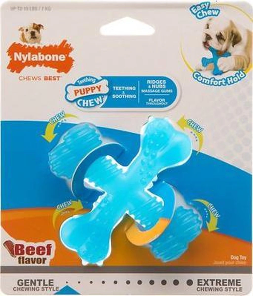 Nylabone Flexi Voor Honden Puppy Teething X Bone Beef Tot 11 Kg 12 Nylabone Flexi Voor Honden Puppy Teething X Bone Beef Tot 11 Kg - Afbeelding 10