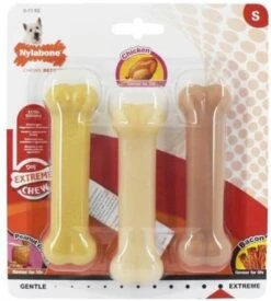 Nylabone - Extreme Triopack Kauwbotten Met Smaken Pindakaas, Kip En Bacon - Small -Hondenserie Winkel 1079x1200 2