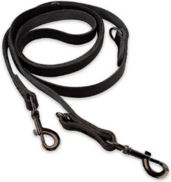 Multifunctionele Hondenriem - 220cm - Volledig Zwart - Leren Hondenriem - 100% Volnerfleer - Hondenriem Leer -Hondenserie Winkel 1121x1200 4