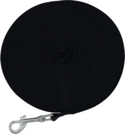 Hondenriem 20 Meter - Lange Lijn - Gerecycled Nylon - Trainingslijn, Speurlijn - 2 Cm Breed - Zwart -Hondenserie Winkel 1121x1200 6