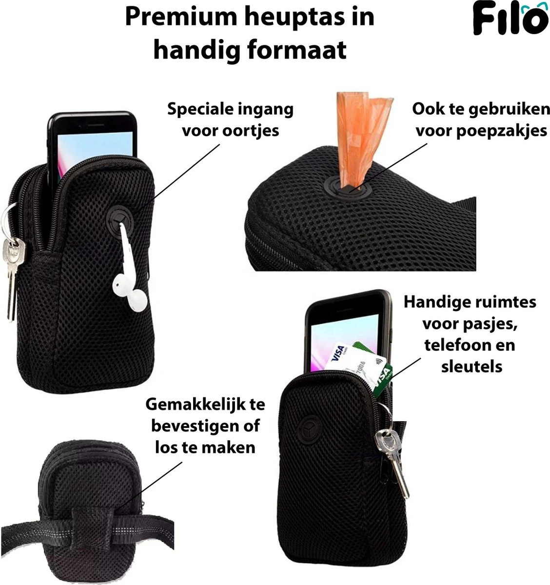 Filo Elastische Hondenriem Middel - Hardlopen En Wandelen - Hardloopriem Hond Handsfree Met Heuptasje - Looplijn Met Heupriem - Canicross Gordel Honden - Riemen - Heupgordel - Leiband 6 Filo Elastische Hondenriem Middel - Hardlopen En Wandelen - Hardloopriem Hond Handsfree Met Heuptasje - Looplijn Met Heupriem - Canicross Gordel Honden - Riemen - Heupgordel - Leiband - Afbeelding 4