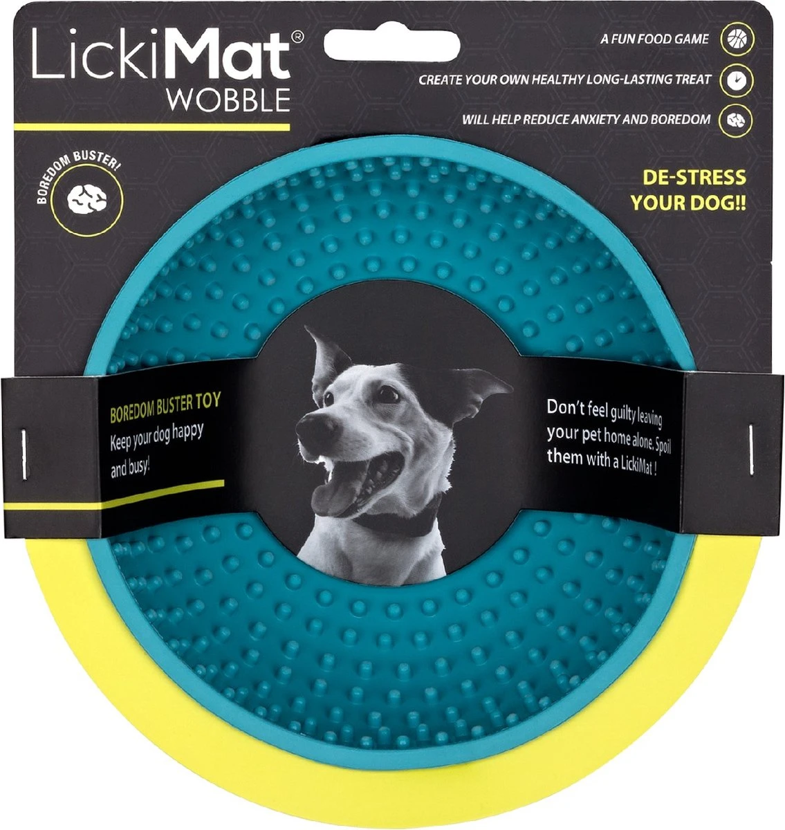 Lickimat - Wobble - Likmat Voor Vers Vlees - Turquoise 3 Lickimat - Wobble - Likmat Voor Vers Vlees - Turquoise