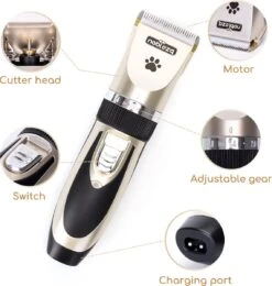 Nobleza B78 - Dieren Tondeuse Set - 4 Opzetkammen - Voor Huisdieren Katten & Honden - Draadloos 12 Nobleza B78 - Dieren Tondeuse Set - 4 Opzetkammen - Voor Huisdieren Katten & Honden - Draadloos -Hondenserie Winkel 1141x1200 2