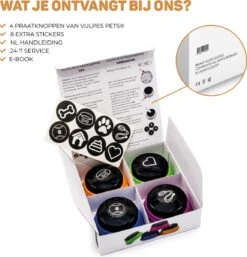 Vulpes Pets® PRO Praatknop Voor Honden - Dogbuttons - Laat Uw Huisdier Spreken - Hondenspeelgoed - Honden Training - Incl. E-Book & Trainingsstickers 17 Vulpes Pets® PRO Praatknop Voor Honden - Dogbuttons - Laat Uw Huisdier Spreken - Hondenspeelgoed - Honden Training - Incl. E-Book & Trainingsstickers -Hondenserie Winkel 1153x1200