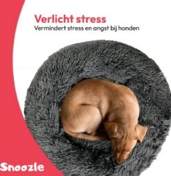 Snoozle Donut Hondenmand - Zacht En Luxe Hondenkussen - Wasbaar - Fluffy - Hondenmanden - 50cm - Grijs -Hondenserie Winkel 1165x1200 1
