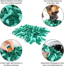 Bella & Balu Snuffelmat Voor Honden (45 X 30 Cm) - Het Snuffelmatten Dient Als Interactief Zoekspel, Bevordert Het Natuurlijk Zoeken Naar Voedsel En Traint De Reukzin Van Uw Hond (Groen) 9 Bella & Balu Snuffelmat Voor Honden (45 X 30 Cm) - Het Snuffelmatten Dient Als Interactief Zoekspel, Bevordert Het Natuurlijk Zoeken Naar Voedsel En Traint De Reukzin Van Uw Hond (Groen) -Hondenserie Winkel 1166x1200 3