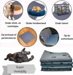 Sharon B - Puppy Training Pad - Plasmat - Beige Met Botjesprint - 80x90 Cm - Hondentoilet - Herbruikbaar - Wasbaar -Hondenserie Winkel 1167x1200 8