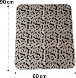 Sharon B - Puppy Training Pad - Plasmat - Beige Met Botjesprint - 80x90 Cm - Hondentoilet - Herbruikbaar - Wasbaar -Hondenserie Winkel 1176x1200 9
