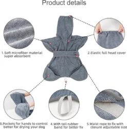 Super Absorberende Honden Badjas Grijs Maat L 14 Super Absorberende Honden Badjas Grijs Maat L -Hondenserie Winkel 1178x1200 33