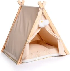 Dogs&Co Tippi Tent Voor Katten Of Kleine Honden Ecru -Hondenserie Winkel 1181x1200