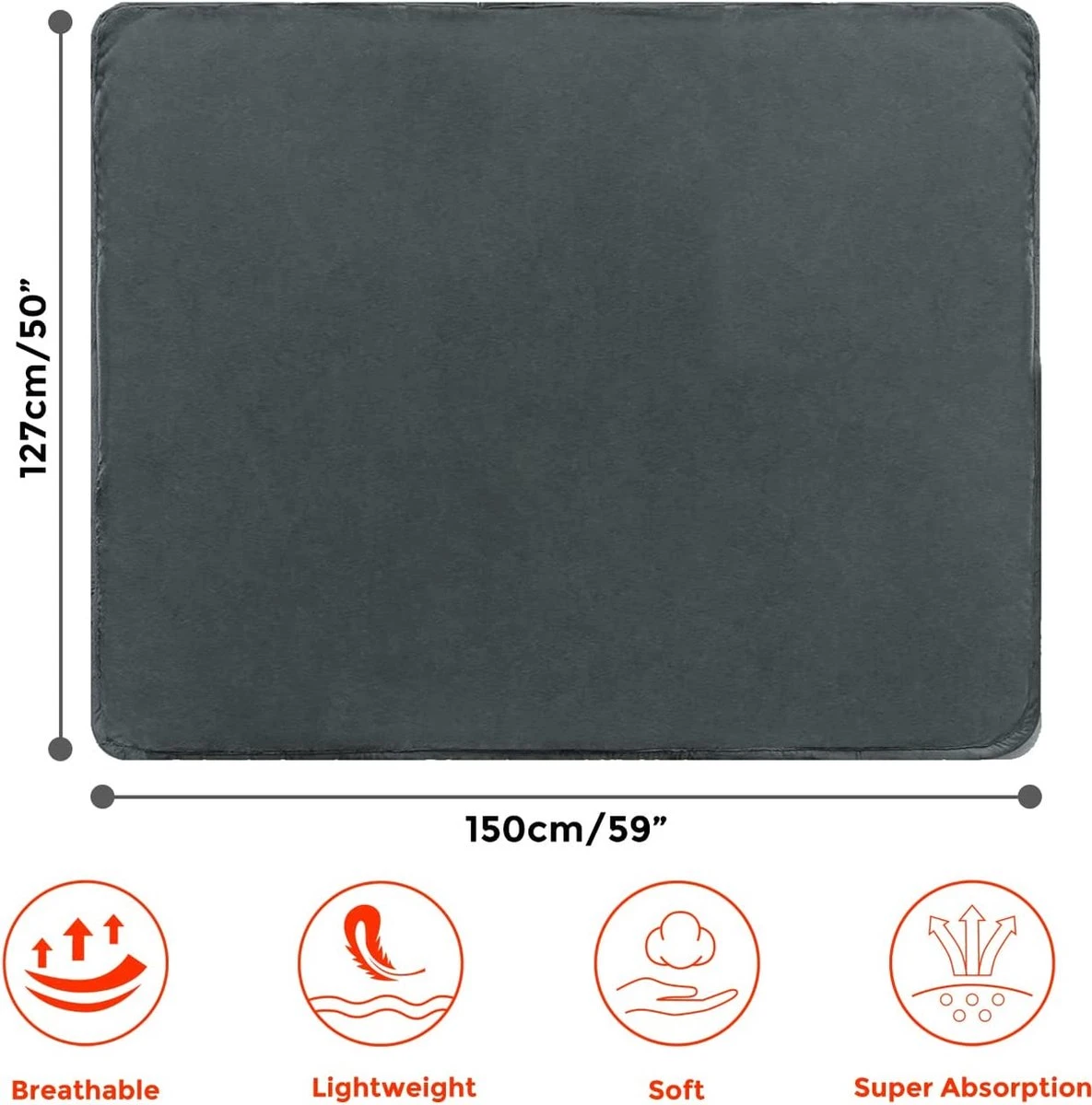 Hondendeken, Fleece, Waterdicht, Wasbaar, Hondenmat, Huisdier, Warme Zachte Deken Voor Hondendeken, Kattendeken, Deken Voor Katten En Honden, Waterdichte Deken Voor Bank, Bed, 150 X 127 Cm 5 Hondendeken, Fleece, Waterdicht, Wasbaar, Hondenmat, Huisdier, Warme Zachte Deken Voor Hondendeken, Kattendeken, Deken Voor Katten En Honden, Waterdichte Deken Voor Bank, Bed, 150 X 127 Cm - Afbeelding 3