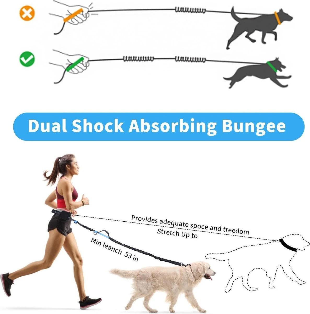 Nobleza Jogging Heupgordel Met Hondenriem 42UOY - Looplijn Met Heupriem Voor Honden 7 Nobleza Jogging Heupgordel Met Hondenriem 42UOY - Looplijn Met Heupriem Voor Honden - Afbeelding 5