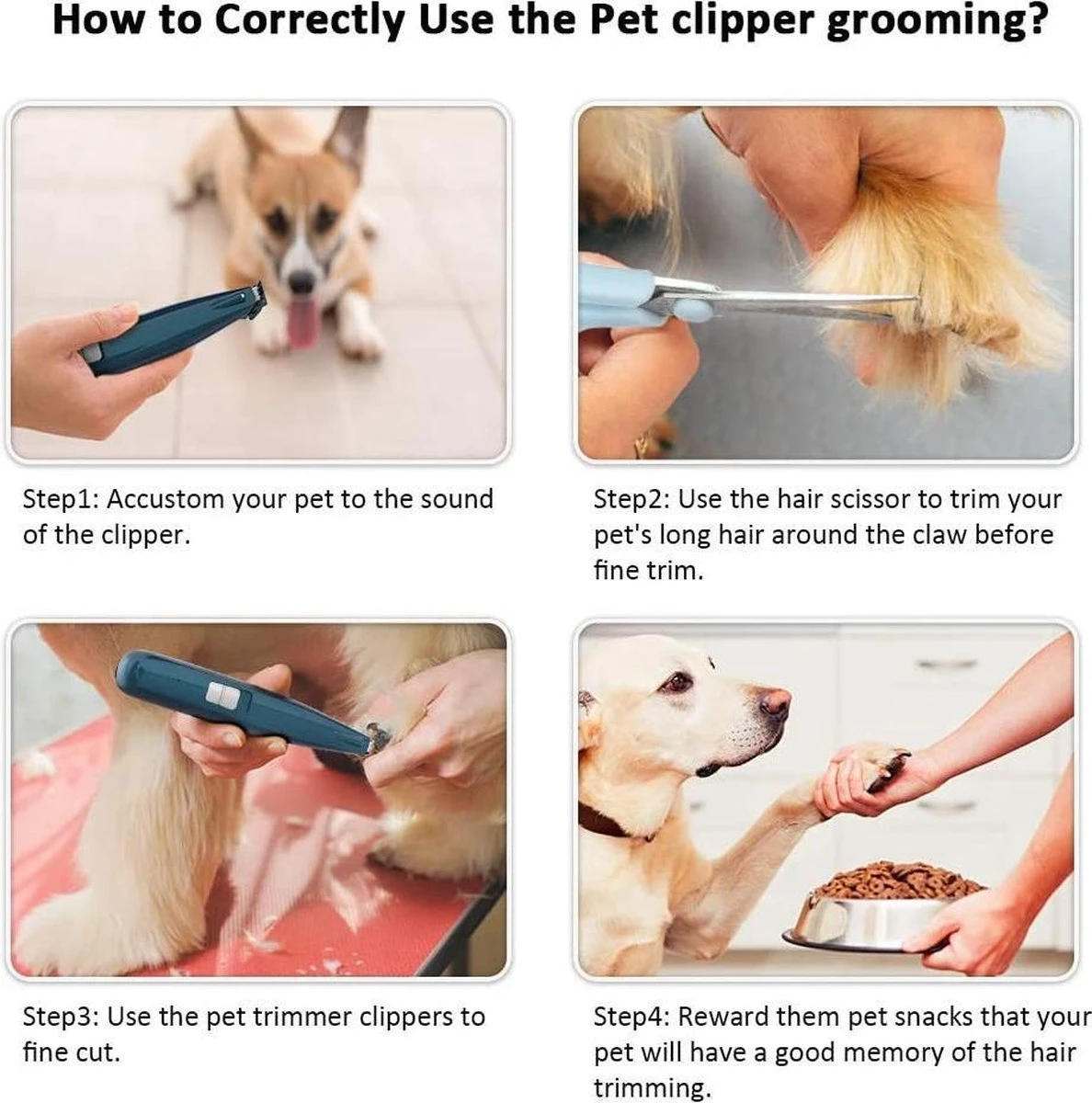 Buxibo Professionele Dieren Tondeuse Set - Tondeuse + Schaar - Voor Huisdieren Honden & Katten - Draadloos - Oplaadbare Pet Trimmer - Precieze Clipper - Low Noise 10 Buxibo Professionele Dieren Tondeuse Set - Tondeuse + Schaar - Voor Huisdieren Honden & Katten - Draadloos - Oplaadbare Pet Trimmer - Precieze Clipper - Low Noise - Afbeelding 8