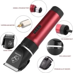 Merkloos Hondentondeuse, Hundeschermaschine / Dog Clippers - Dierenhaartrimmer, Hondentondeuse Kit Hond Verzorging