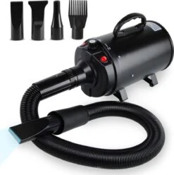 Uitgelichte producten 15 Vivid Green Waterblazer Met 3 Opzetstukken - Hondenfohn - Voor Honden - Met Geluiddemper - 2800W