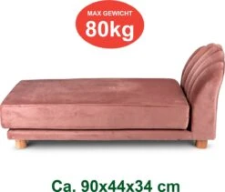 Maxxpro Katten- En Hondenbank - Roze - Verhoogd Met Houten Poten - Fluweel Materiaal - 90 X 44 X 34 CM - Huisdieren Tot 80 KG 14 Maxxpro Katten- En Hondenbank - Roze - Verhoogd Met Houten Poten - Fluweel Materiaal - 90 X 44 X 34 CM - Huisdieren Tot 80 KG -Hondenserie Winkel 1200x1027 1
