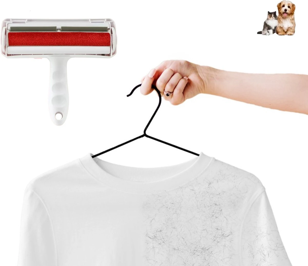 Merkloos Haarverwijderaar-set - Pluizen En Haren Verwijderaar + Rechter Vachthandschoen - Kleding Borstel & Roller – Dierenhaar Verwijderaar - Pluizenborstel – Pluizenverwijderaar –Huisdier - Kattenharen - Hondenharen - Kledingborstel 4 Merkloos Haarverwijderaar-set - Pluizen En Haren Verwijderaar + Rechter Vachthandschoen - Kleding Borstel & Roller – Dierenhaar Verwijderaar - Pluizenborstel – Pluizenverwijderaar –Huisdier - Kattenharen - Hondenharen - Kledingborstel - Afbeelding 2