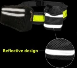 Looplijn Met Heupriem Hands Free - Hondenriem - Reflecterende Hardloopband -Elastische Leiband - Heuptas En Flessenhouder - Zwart - 150 Cm Tot 210 Cm -Hondenserie Winkel 1200x1061 3