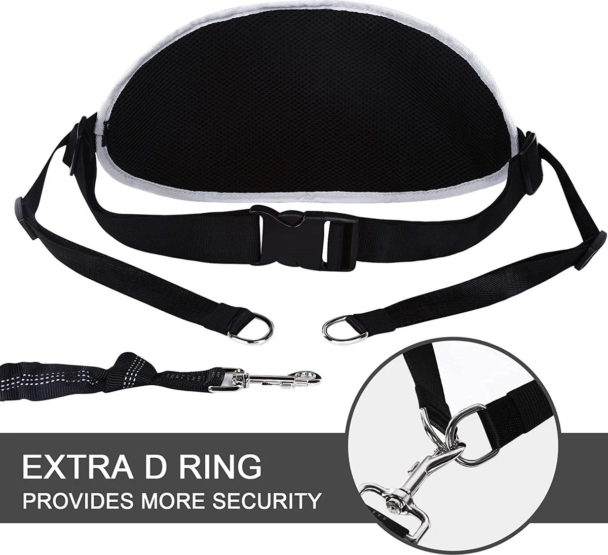 BOTC Looplijn Hond Met Heupriem Voor Hardlopen - Hondenriem - Zwart 8 BOTC Looplijn Hond Met Heupriem Voor Hardlopen - Hondenriem - Zwart - Afbeelding 6