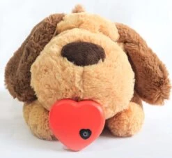 Merkloos Knuffel Met Hartslag Speciaal Voor Puppy's - Snuggle Heart Beat Puppy - Hartslagknuffel - Pluche