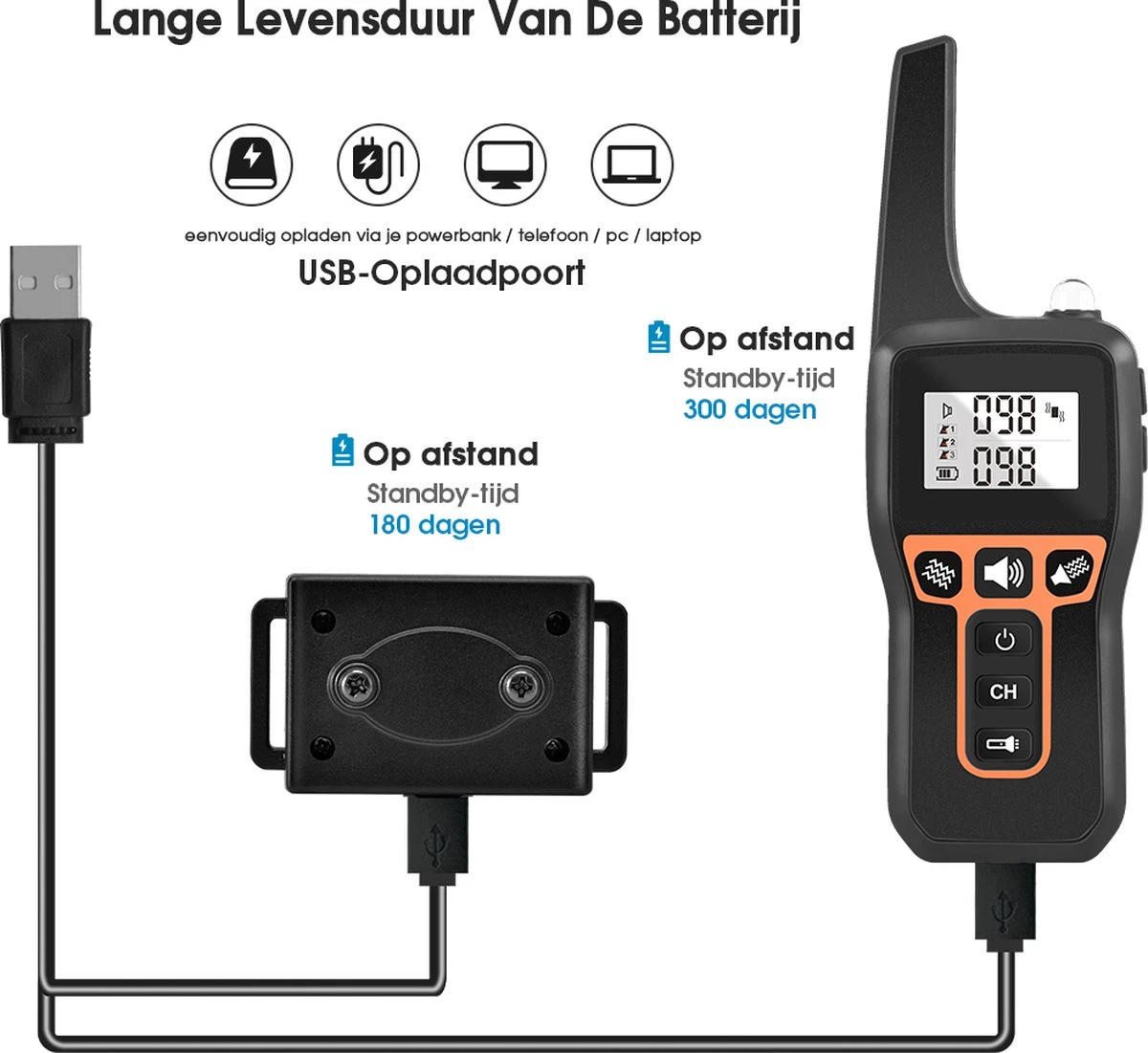 Anti Blafband EN Trainingshalsband In 1 - UNIEK SYSTEEM - 1000m Bereik - 100 Levels - Trainingsband - Antiblafband - Teletac - Geluid En Vibratie/trilling - Grote En Kleine Honden - Volledig Waterdicht - Anti Blafband 8 Anti Blafband EN Trainingshalsband In 1 - UNIEK SYSTEEM - 1000m Bereik - 100 Levels - Trainingsband - Antiblafband - Teletac - Geluid En Vibratie/trilling - Grote En Kleine Honden - Volledig Waterdicht - Anti Blafband - Afbeelding 6