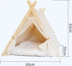 Dogs&Co Tippi Tent Voor Katten Of Kleine Honden Ecru -Hondenserie Winkel 1200x1104