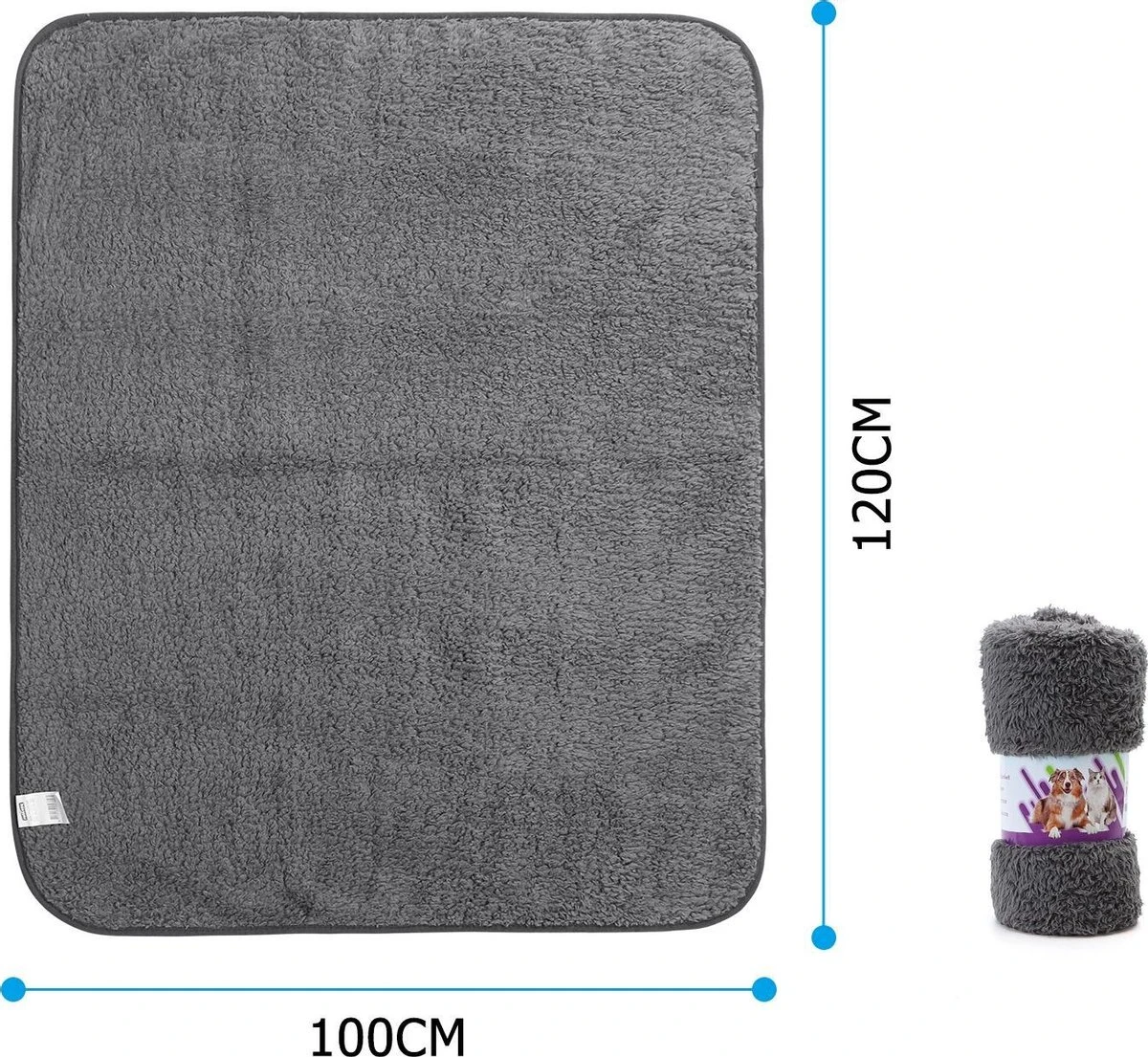 Nobleza 40UWK Hondendeken - Dierenmat - Benchkleed - 120x100cm - Grijs 4 Nobleza 40UWK Hondendeken - Dierenmat - Benchkleed - 120x100cm - Grijs - Afbeelding 2