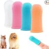 Doodadeals® 4 Stuks Siliconen Honden Tandenborstel - Tanden Borstel Hond - Silicone Dog Tootbrush - Multikleur