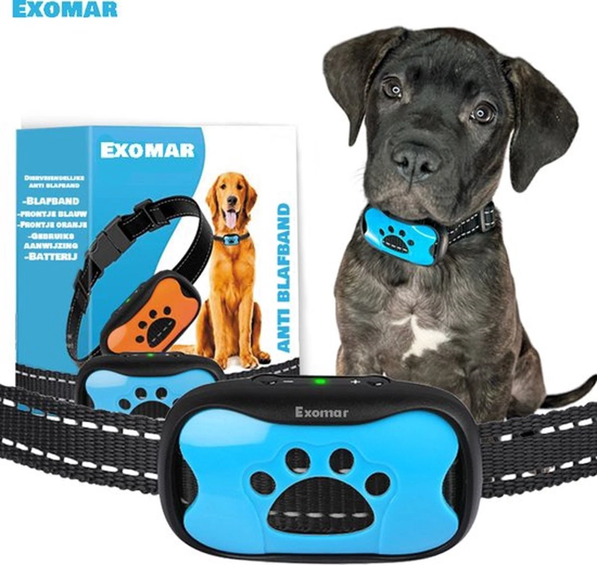 Exomar® Anti Blafband Voor Honden Blafband Anti Blaf Apparaat Blafband Zonder Schok - Diervriendelijk 3 Exomar® Anti Blafband Voor Honden Blafband Anti Blaf Apparaat Blafband Zonder Schok - Diervriendelijk