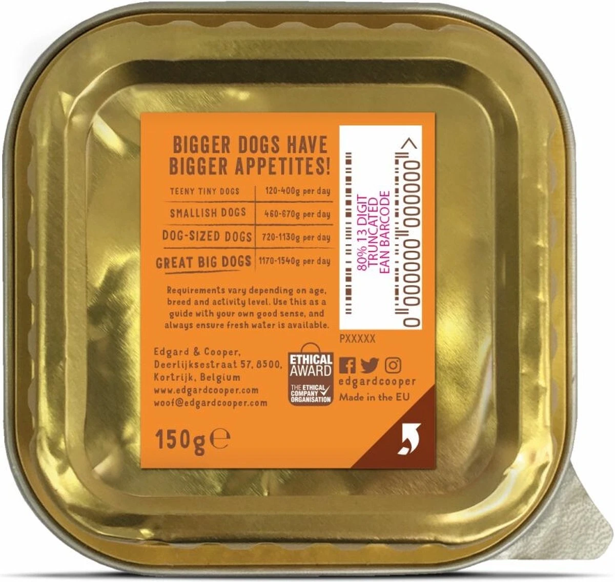 Merkloos 11x Edgard & Cooper Kuipje Vers Vlees Hondenvoer Kip - Kalkoen 150 Gr 6 Merkloos 11x Edgard & Cooper Kuipje Vers Vlees Hondenvoer Kip - Kalkoen 150 Gr - Afbeelding 4