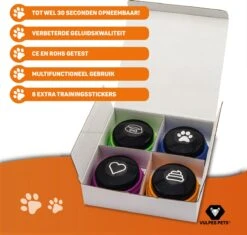 Vulpes Pets® PRO Praatknop Voor Honden Met Speelmat - Dogbuttons - Laat Uw Huisdier Spreken - Hondenspeelgoed - Honden Training - Inclusief E-Book En Speelmat 26 Vulpes Pets® PRO Praatknop Voor Honden Met Speelmat - Dogbuttons - Laat Uw Huisdier Spreken - Hondenspeelgoed - Honden Training - Inclusief E-Book En Speelmat -Hondenserie Winkel 1200x1140 2