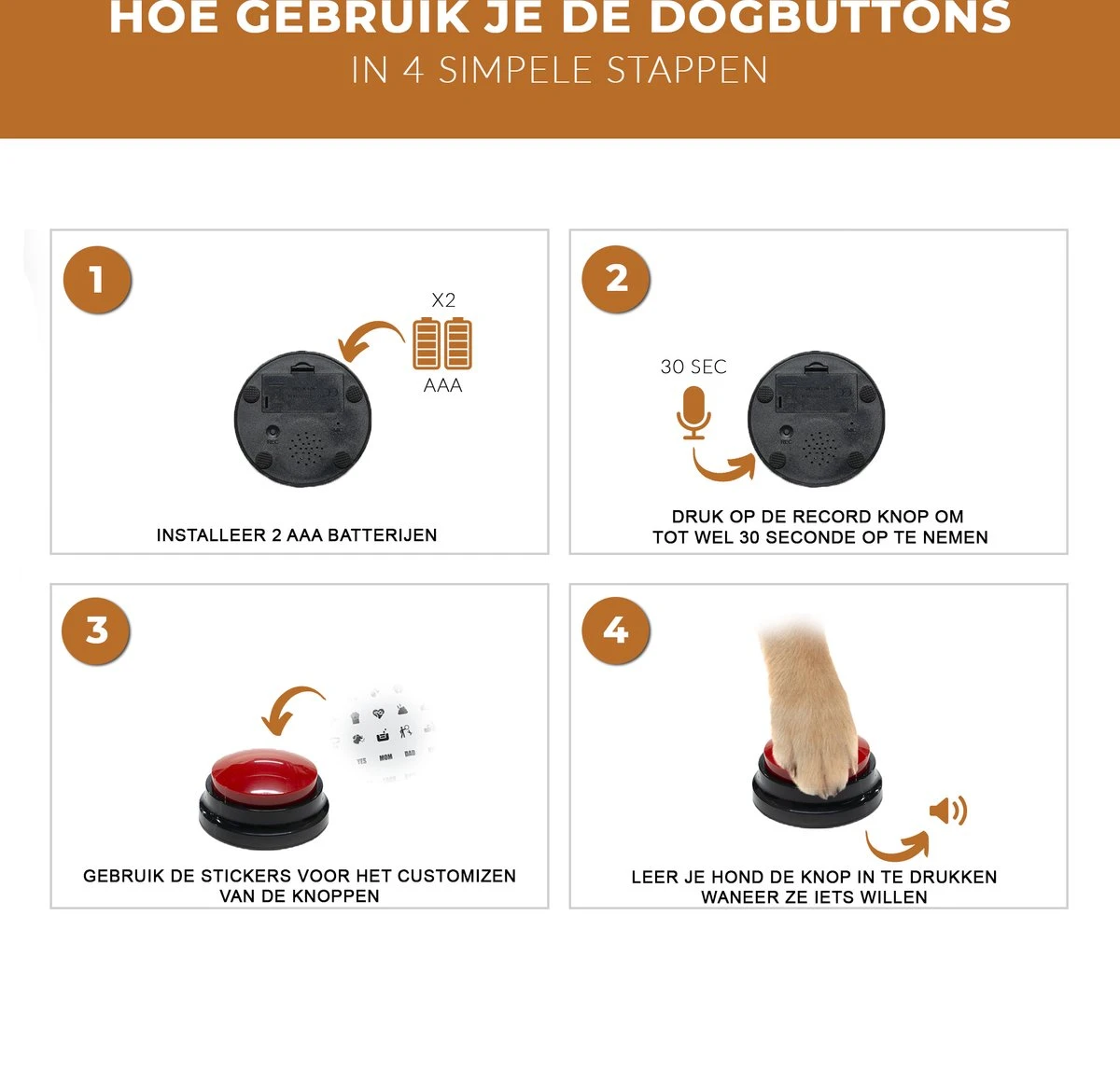 Praatknop Hond - Honden Praatknop - Dog Buttons - Hondenspeelgoed Intelligentie - Dogbuttons - Hondenspeelgoed - Praatknop Voor Honden - Honden Training 7 Praatknop Hond - Honden Praatknop - Dog Buttons - Hondenspeelgoed Intelligentie - Dogbuttons - Hondenspeelgoed - Praatknop Voor Honden - Honden Training - Afbeelding 5