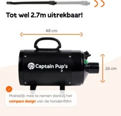 Captain Pup's Professionele Hondenföhn Met 4 Opzetstukken - Bijgeleverde Hondenborstel - Waterblazer Voor Honden - Zwart 17 Captain Pup's Professionele Hondenföhn Met 4 Opzetstukken - Bijgeleverde Hondenborstel - Waterblazer Voor Honden - Zwart -Hondenserie Winkel 1200x1145 5