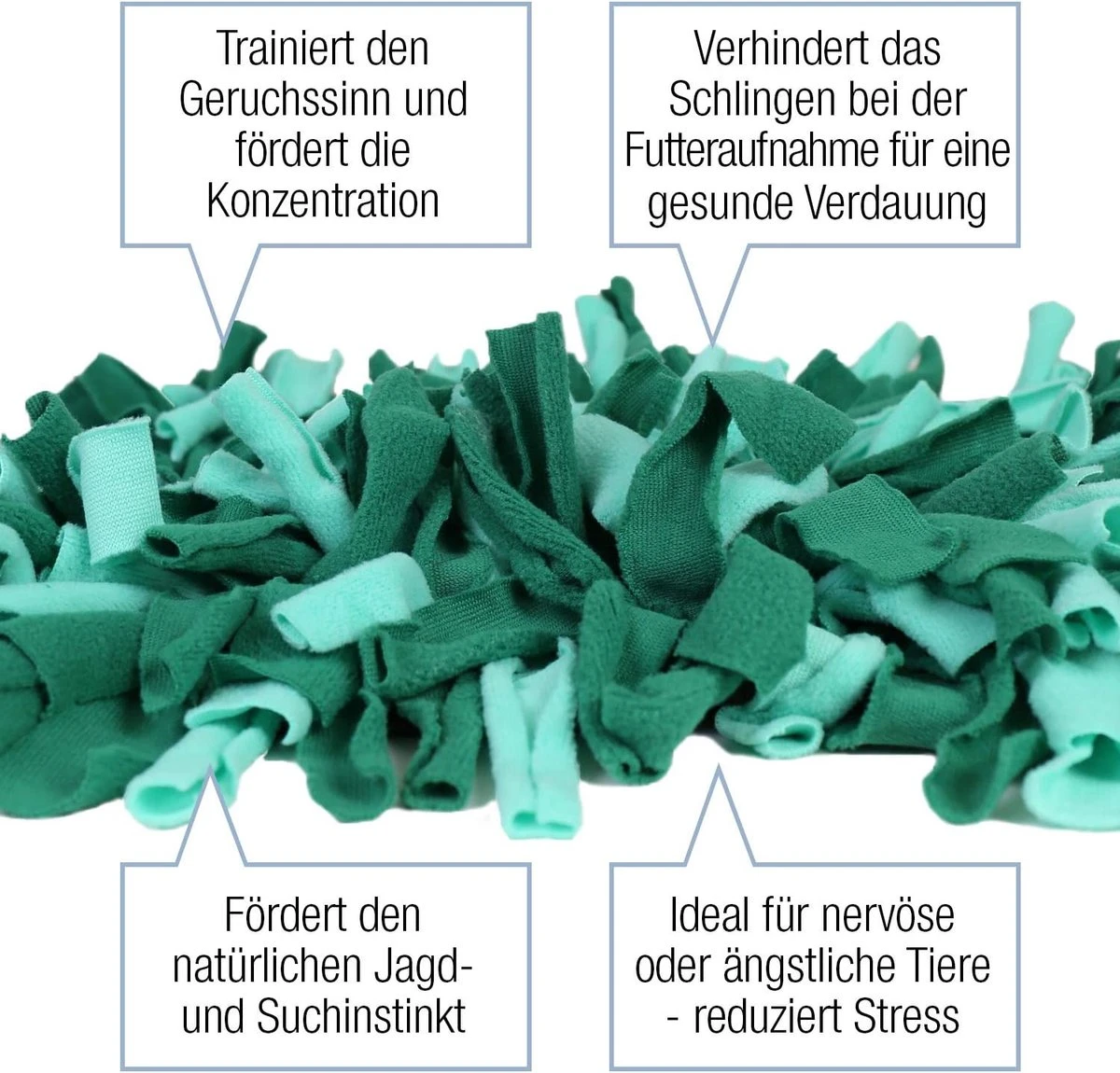 Bella & Balu Snuffelmat Voor Honden (45 X 30 Cm) - Het Snuffelmatten Dient Als Interactief Zoekspel, Bevordert Het Natuurlijk Zoeken Naar Voedsel En Traint De Reukzin Van Uw Hond (Groen) 7 Bella & Balu Snuffelmat Voor Honden (45 X 30 Cm) - Het Snuffelmatten Dient Als Interactief Zoekspel, Bevordert Het Natuurlijk Zoeken Naar Voedsel En Traint De Reukzin Van Uw Hond (Groen) - Afbeelding 5