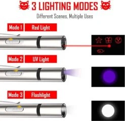 Merkloos Laserpen - Laserlamp - Laserpointer - Laser - Zaklamp - UV-Licht - Multifunctioneel - 7 Verschillende Standen - Dierenspeelgoed - USB-oplaadbaar -Hondenserie Winkel 1200x1160 4