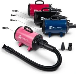 Nuvoo Professionele Hondenföhn / Waterblazer / Hondenborstel Met 3 Opzetstukken - Verstelbare Vermogen Tot 2200W - Warme / Koude Stand - Blauw -Hondenserie Winkel 1200x1164 7