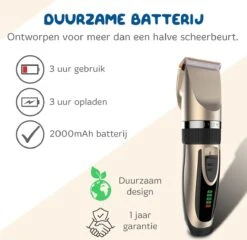 Pawwy Dieren Tondeuse Set Draadloos Voor Honden En Katten – Voor Dikke Vacht - Hondentondeuse – Hondentrimmer - Scheerapparaat - Goud -Hondenserie Winkel 1200x1165 12