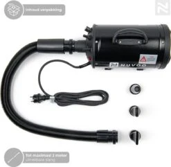 Nuvoo Professionele Hondenföhn / Waterblazer / Hondenborstel Met 3 Opzetstukken - Verstelbare Vermogen Tot 2200W - Warme / Koude Stand - Zwart -Hondenserie Winkel 1200x1169 7