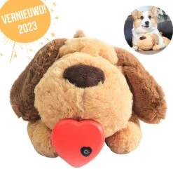 Knuffel Met Hartslag 2023 Voor Puppy's - Zacht Speelgoed - Hondenknuffel Met Hartslag - Wonderknuffel Snuggle Puppy - Knuffel Hond
