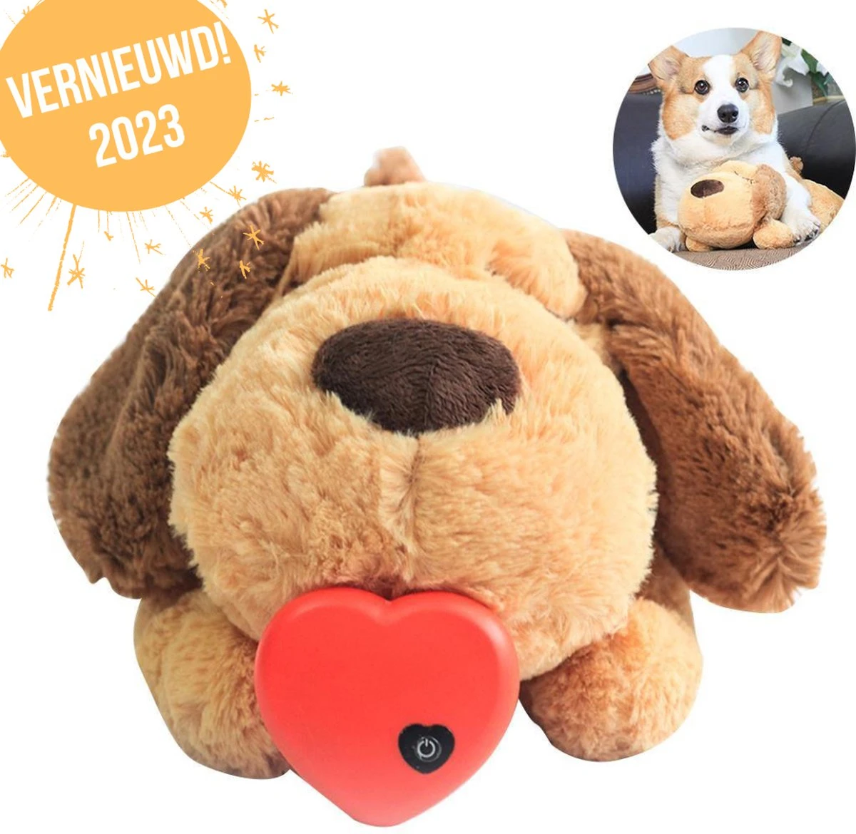 Knuffel Met Hartslag 2023 Voor Puppy's - Zacht Speelgoed - Hondenknuffel Met Hartslag - Wonderknuffel Snuggle Puppy - Knuffel Hond 3 Knuffel Met Hartslag 2023 Voor Puppy's - Zacht Speelgoed - Hondenknuffel Met Hartslag - Wonderknuffel Snuggle Puppy - Knuffel Hond