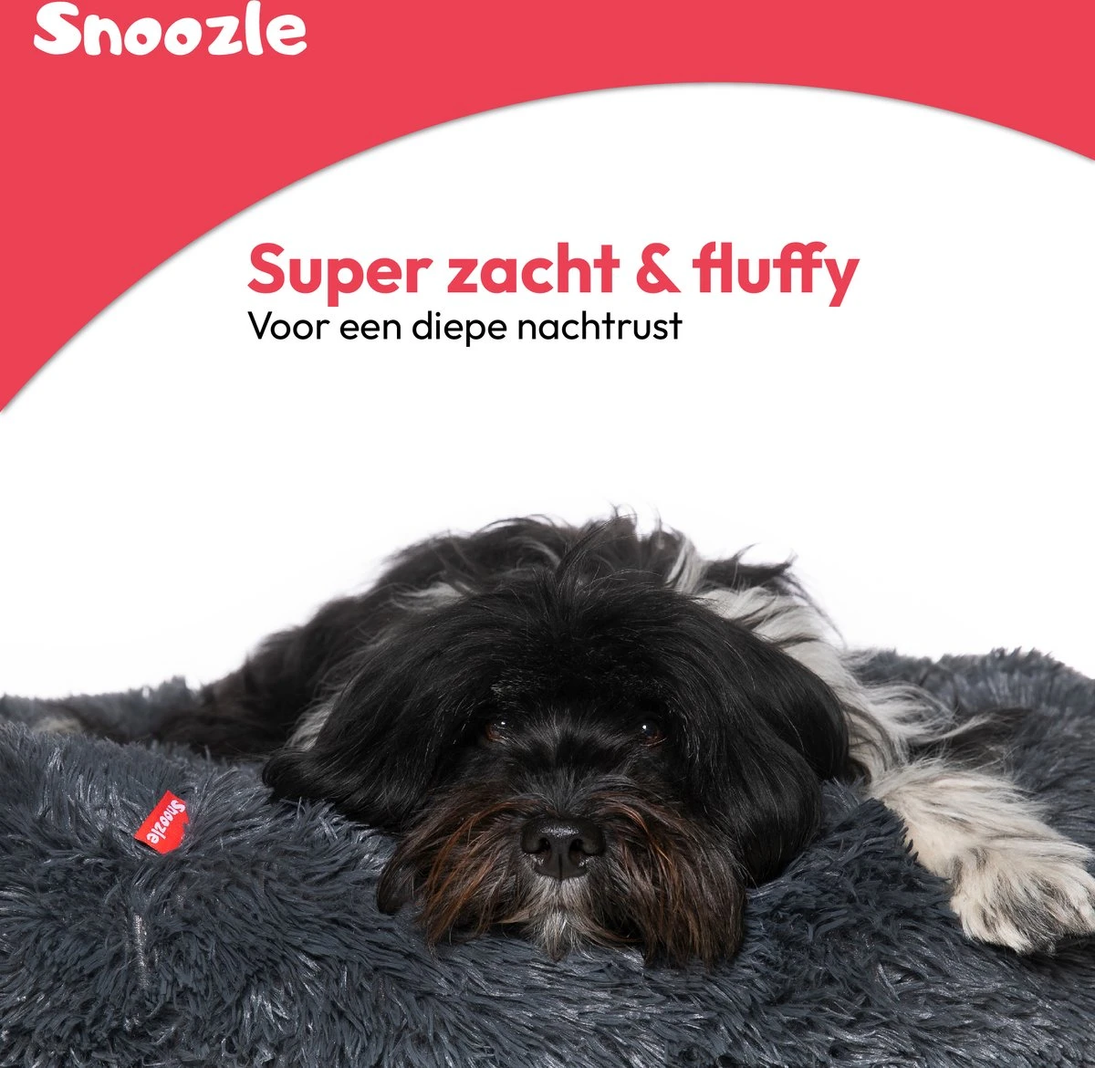 Snoozle Hondenmand - Zacht En Luxe Hondenkussen - Wasbaar - Fluffy - Hondenmanden - 80cm - Grijs 4 Snoozle Hondenmand - Zacht En Luxe Hondenkussen - Wasbaar - Fluffy - Hondenmanden - 80cm - Grijs - Afbeelding 2
