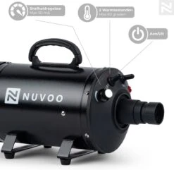 Nuvoo Professionele Hondenföhn / Waterblazer / Hondenborstel Met 3 Opzetstukken - Verstelbare Vermogen Tot 2200W - Warme / Koude Stand - Zwart -Hondenserie Winkel 1200x1171 8