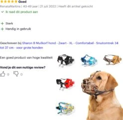 Sharon B Muilkorf Hond - Zwart - XL - Comfortabel - Snuitomtrek 34 Tot 37 Cm - Voor Grote Honden 23 Sharon B Muilkorf Hond - Zwart - XL - Comfortabel - Snuitomtrek 34 Tot 37 Cm - Voor Grote Honden -Hondenserie Winkel 1200x1174 10