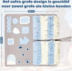 Snuffelmat Hond - Likmat Hond - Honden Speelgoed Intelligentie - Anti Schrokbak Hond - Honden Speeltjes - 100cmx100cm -Hondenserie Winkel 1200x1174 5