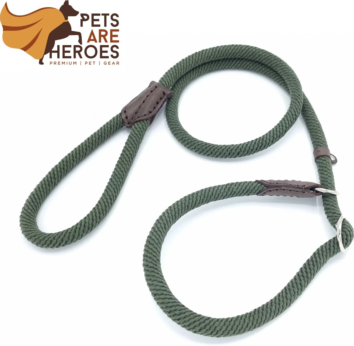 Sliplijn Met Stop - 1.2 Meter - Groen - Verstevigd - Roestvrij Staal - Verstelbaar - Hondenriem - Trainingslijn Voor Honden - Touw - Touwlijn - Lijn - Made In Portugal 4 Sliplijn Met Stop - 1.2 Meter - Groen - Verstevigd - Roestvrij Staal - Verstelbaar - Hondenriem - Trainingslijn Voor Honden - Touw - Touwlijn - Lijn - Made In Portugal - Afbeelding 2