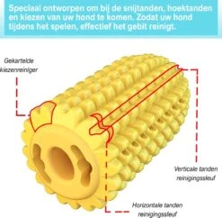Merkloos Corn Dog Toothbrush - Honden Speelgoed - Hondenspeelgoed - Honden Tandenborstel - Gezond Dieet - Hondenspeeltje - Honden Speelgoed Intelligentie -Hondenserie Winkel 1200x1176 3