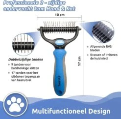 TwinQ Vachtverzorgingsset Hond/kat - Professionele 2-zijdige Ondervacht Kam - Klittenkam Voor Honden En Katten - Verwijderd Klitten En Voorkomt Haaruitval - Incl. Vlooienkam En Tandenborstel 16 TwinQ Vachtverzorgingsset Hond/kat - Professionele 2-zijdige Ondervacht Kam - Klittenkam Voor Honden En Katten - Verwijderd Klitten En Voorkomt Haaruitval - Incl. Vlooienkam En Tandenborstel -Hondenserie Winkel 1200x1178 11