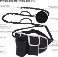 BOTC Looplijn Hond Met Heupriem Voor Hardlopen - Hondenriem - Zwart 13 BOTC Looplijn Hond Met Heupriem Voor Hardlopen - Hondenriem - Zwart -Hondenserie Winkel 1200x1184 10